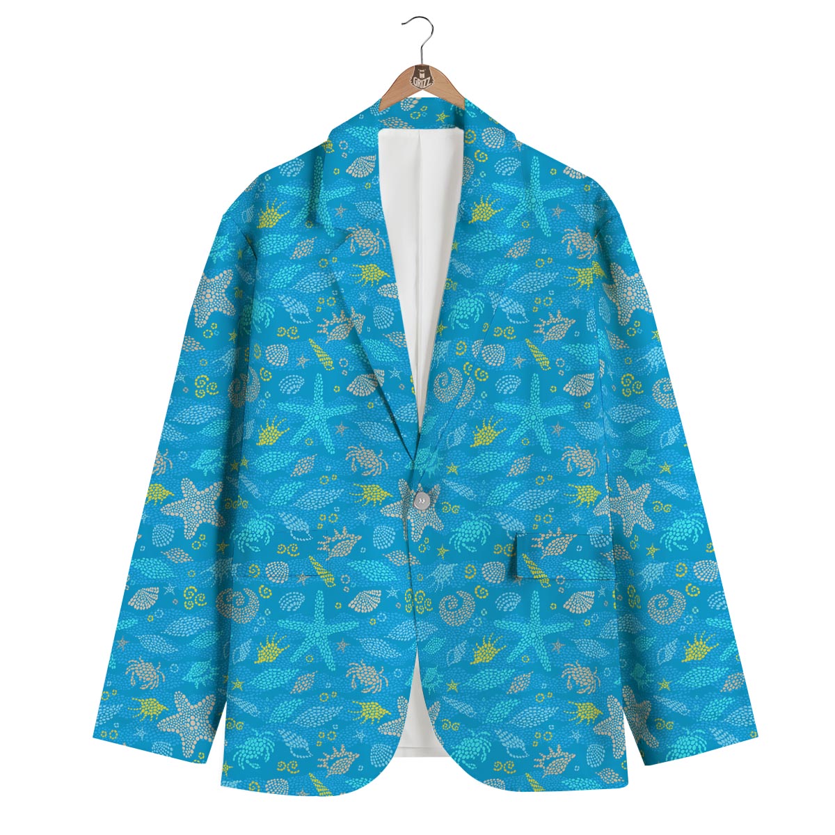 Starfish Ocean Print Pattern Men's Blazer-grizzshop