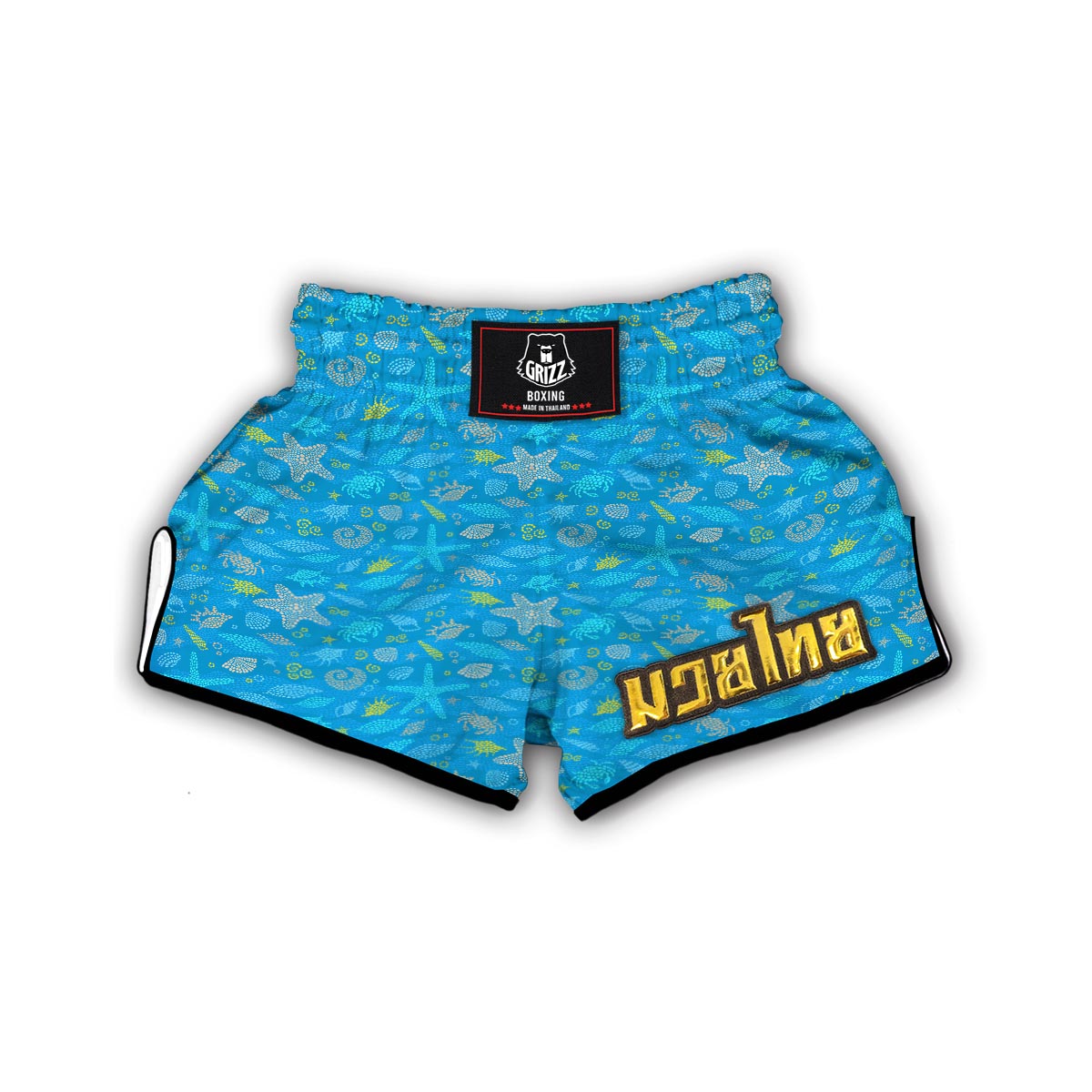 Starfish Ocean Print Pattern Muay Thai Boxing Shorts-grizzshop