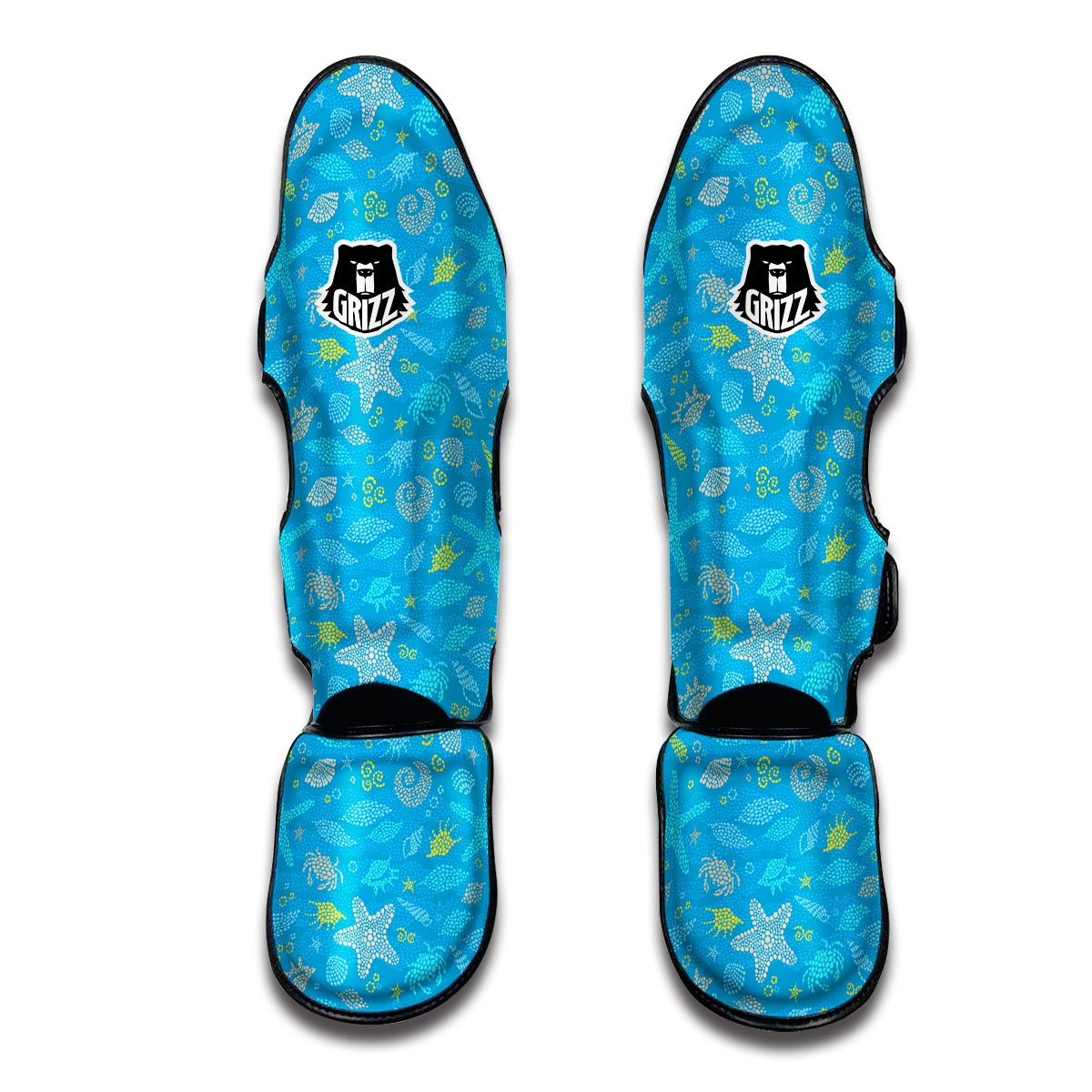 Starfish Ocean Print Pattern Muay Thai Shin Guards-grizzshop