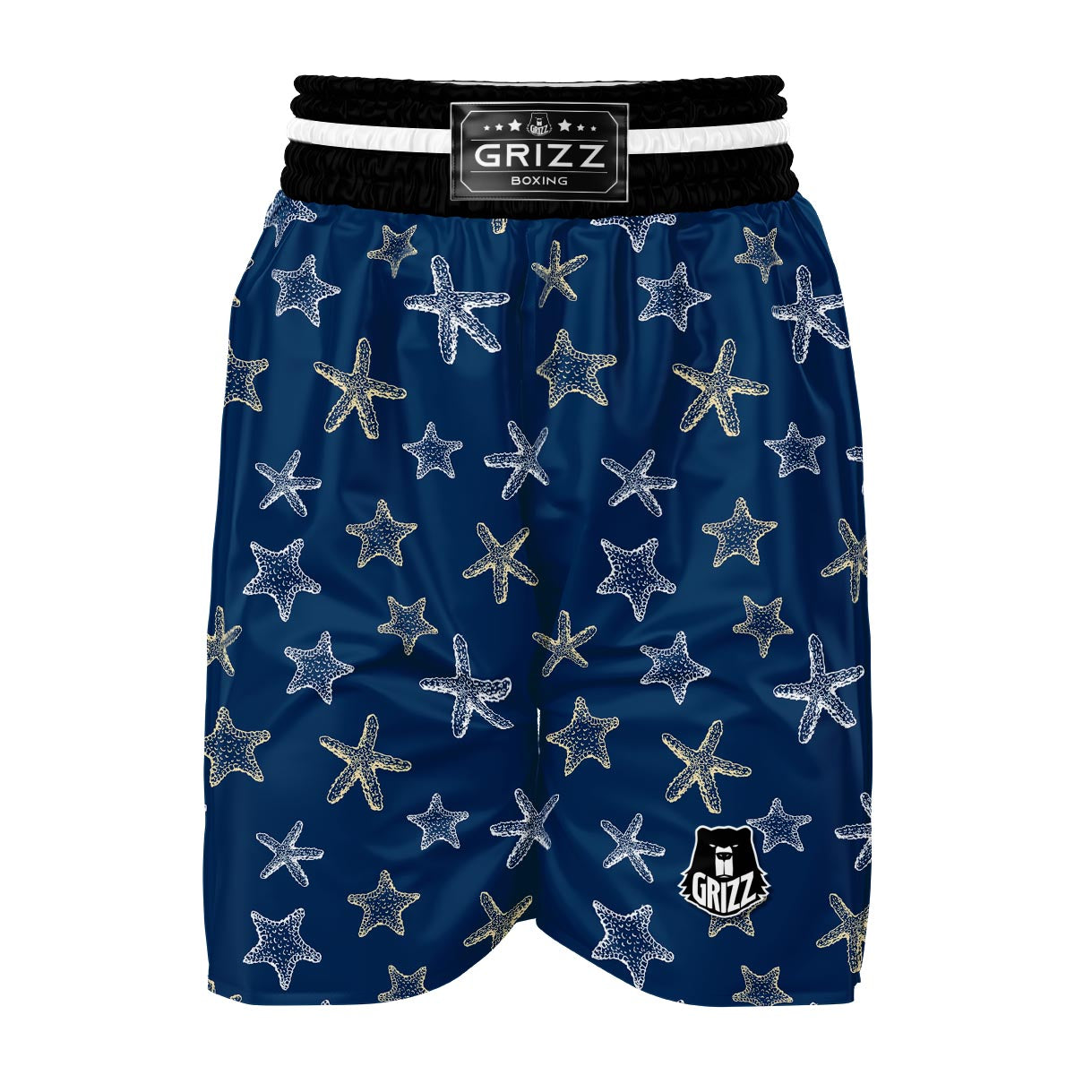 Starfish Pattern Print Boxing Shorts-grizzshop