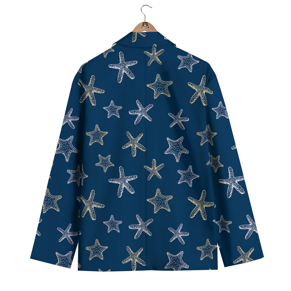 Starfish Pattern Print Men's Blazer-grizzshop