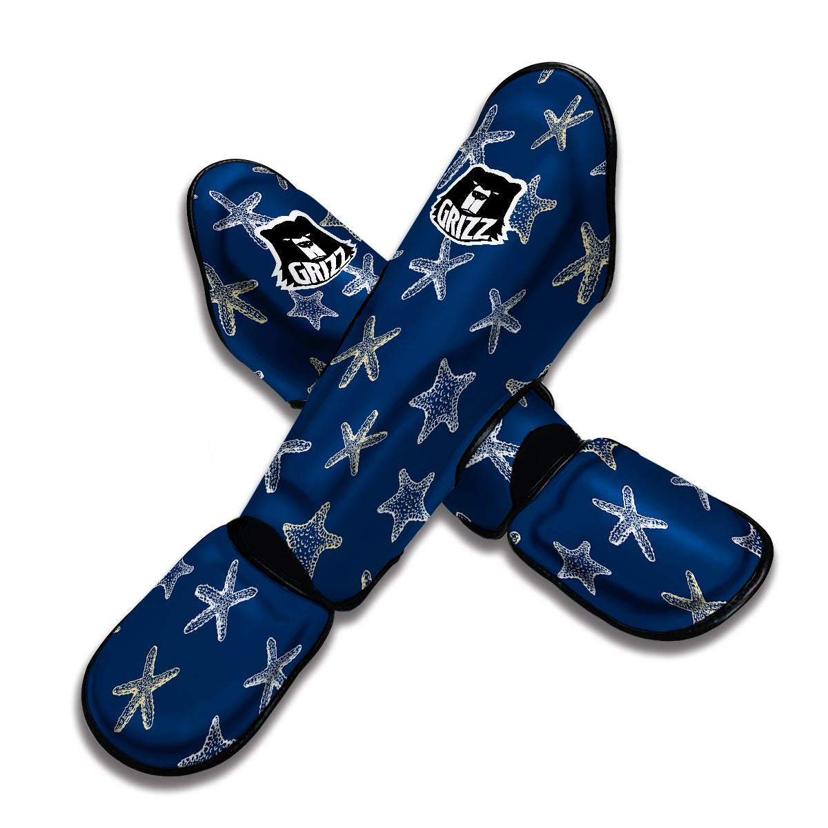 Starfish Pattern Print Muay Thai Shin Guards-grizzshop