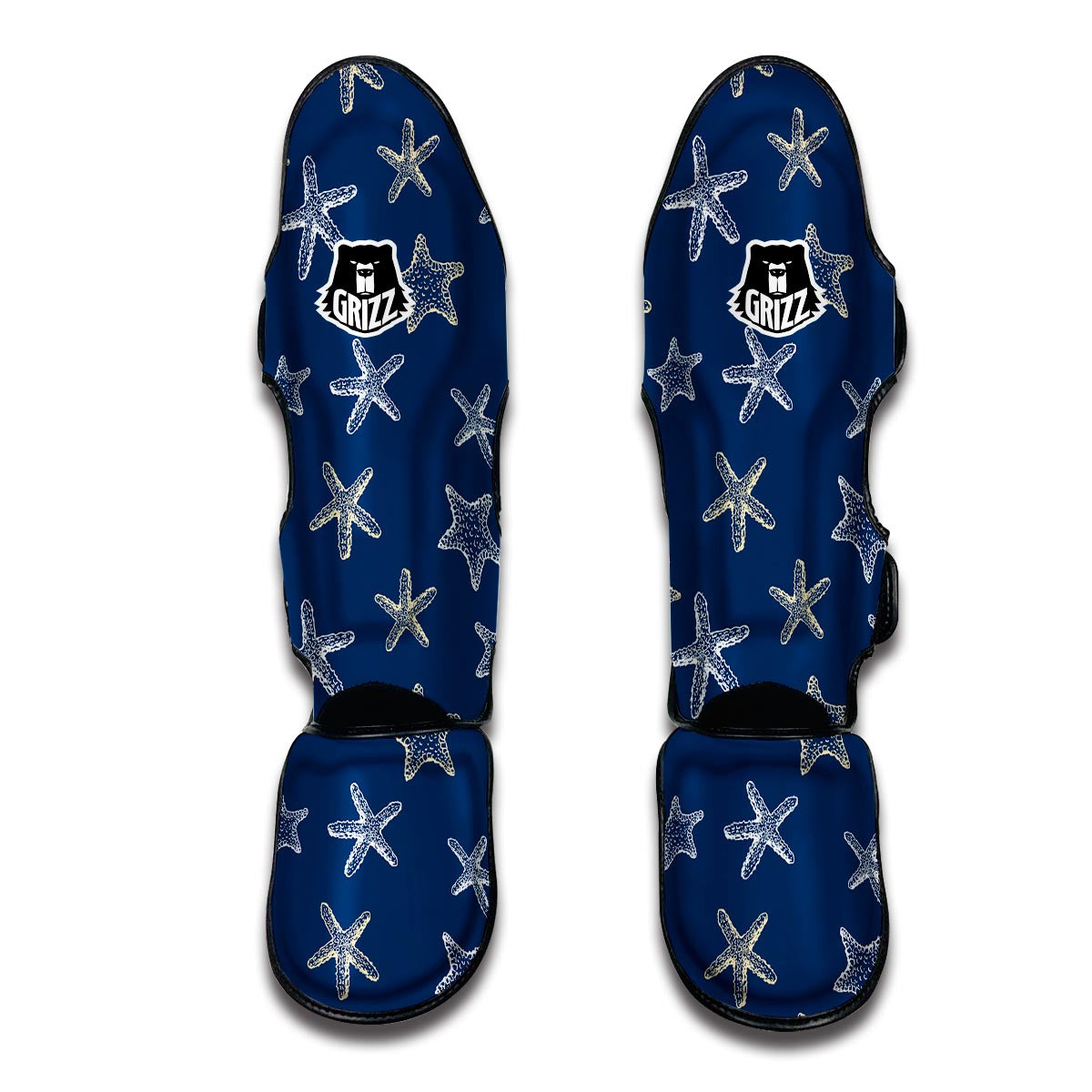 Starfish Pattern Print Muay Thai Shin Guards-grizzshop