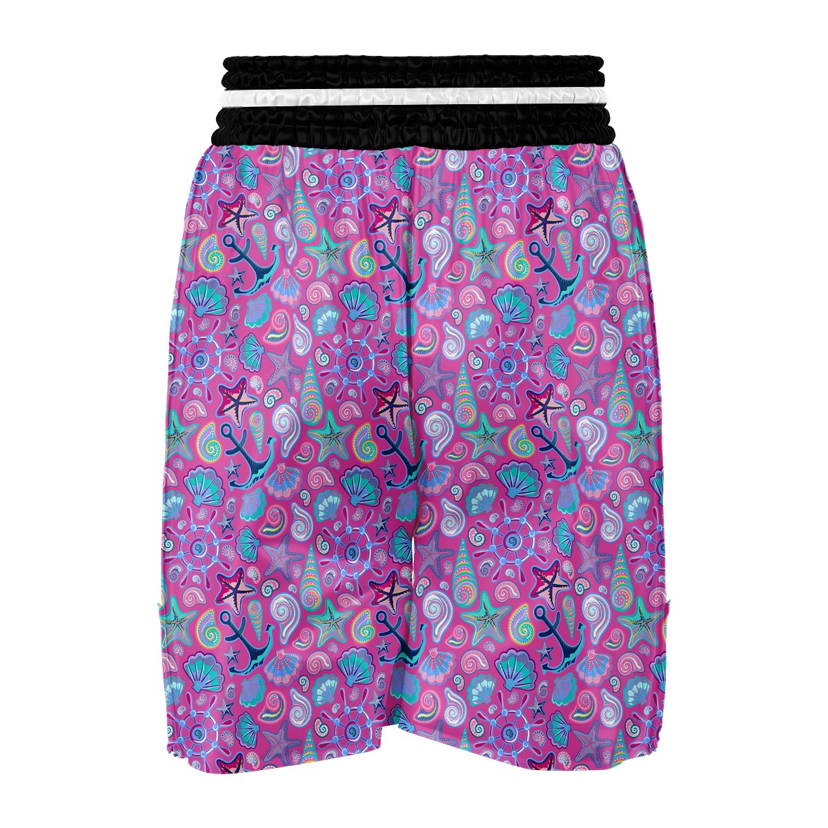 Starfish Pink Print Pattern Boxing Shorts-grizzshop