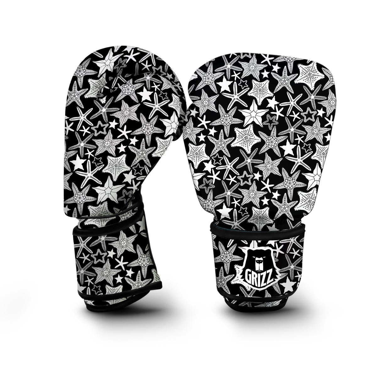 Starfish Print Pattern Boxing Gloves-grizzshop