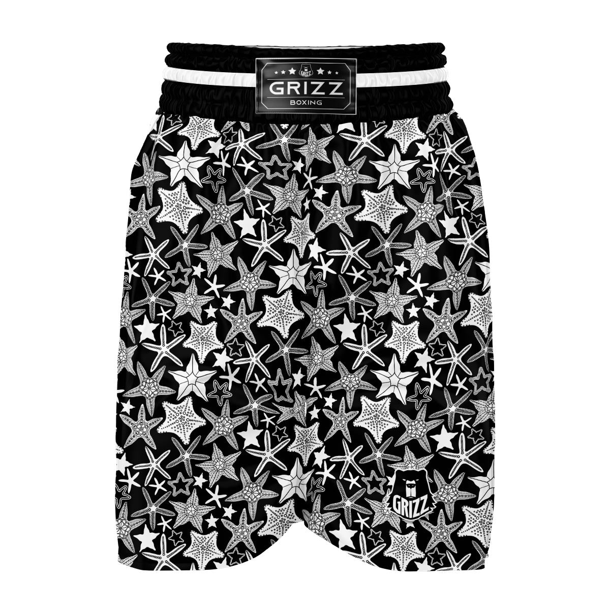 Starfish Print Pattern Boxing Shorts-grizzshop