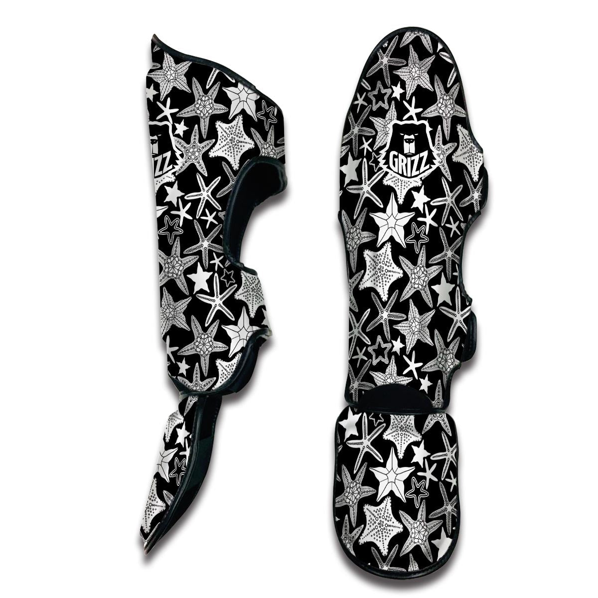 Starfish Print Pattern Muay Thai Shin Guards-grizzshop