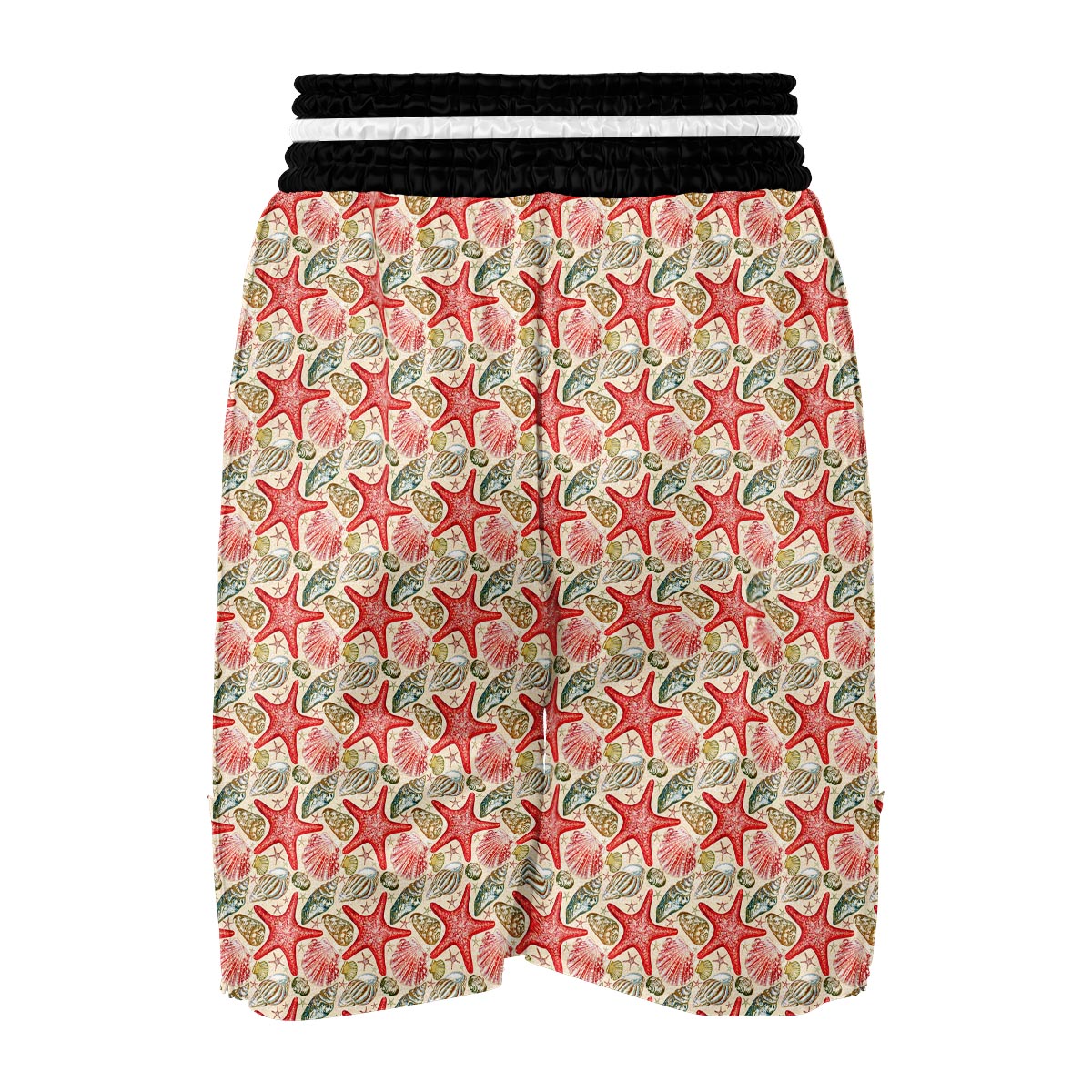Starfish Shell Print Pattern Boxing Shorts-grizzshop