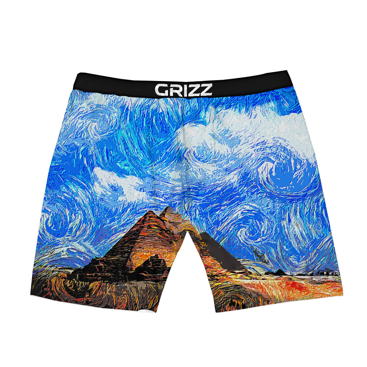 Starring Night Pyramids Print Boxer Briefs-grizzshop