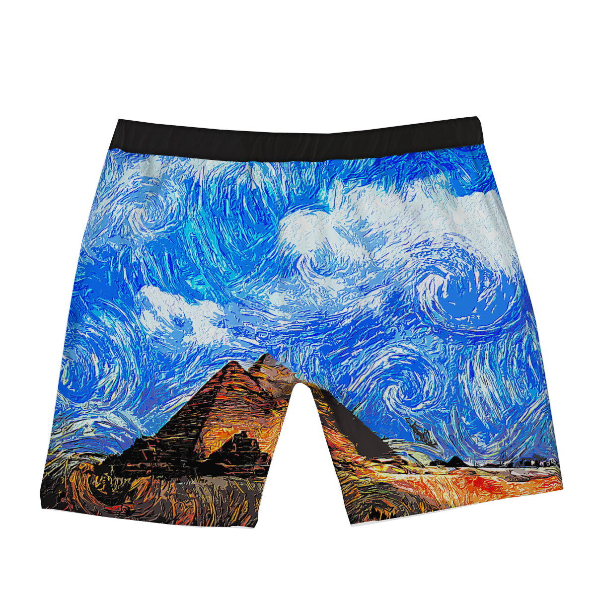 Starring Night Pyramids Print Boxer Briefs-grizzshop