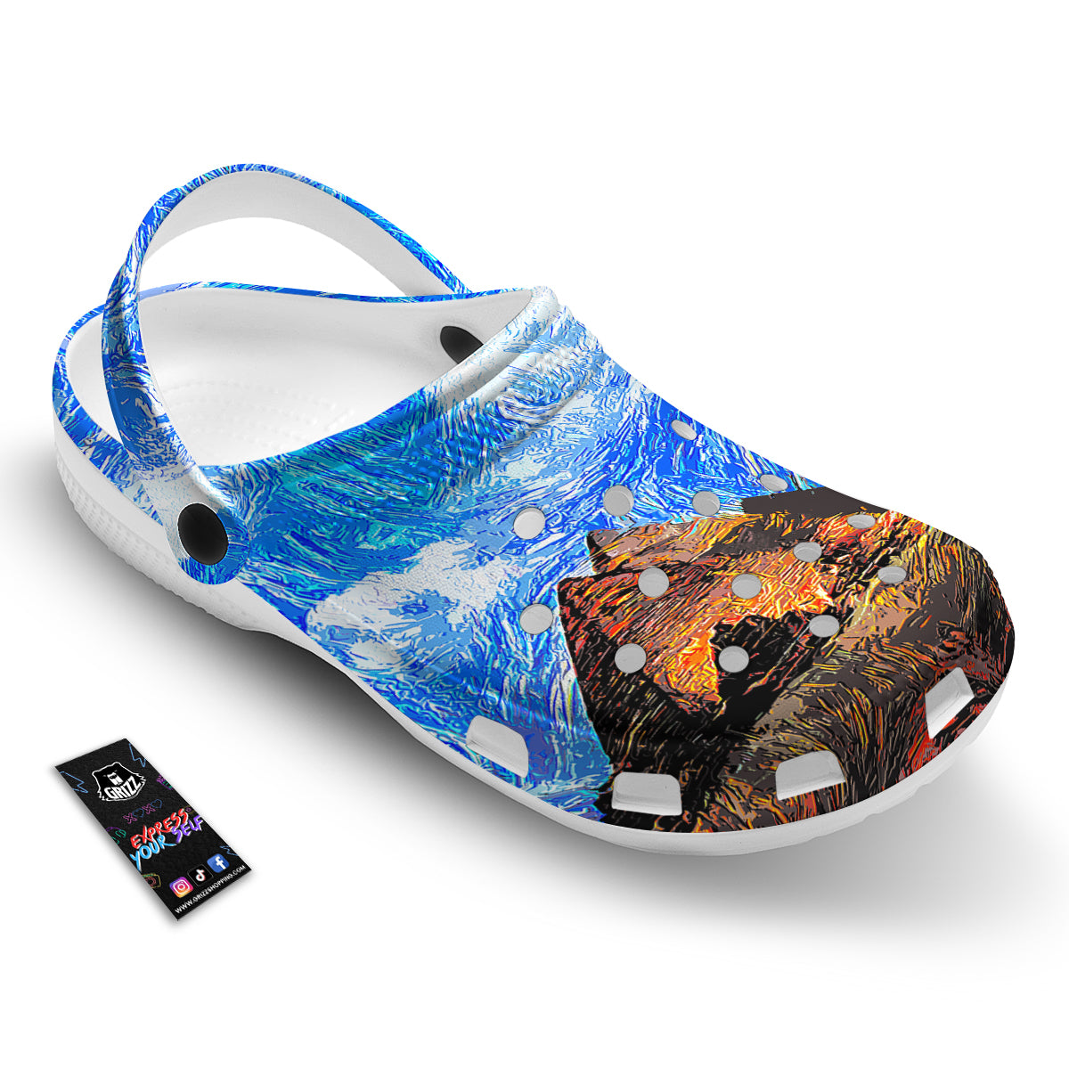Starring Night Pyramids Print Clog-grizzshop