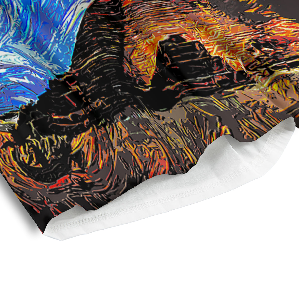 Starring Night Pyramids Print Men's Athletic Shorts