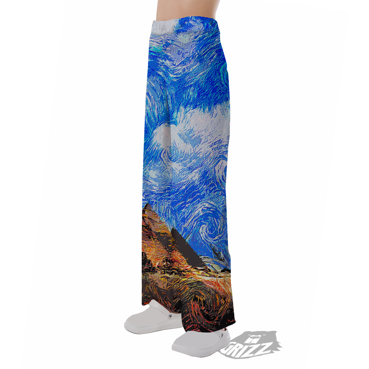 Starring Night Pyramids Print Pajama Pants-grizzshop