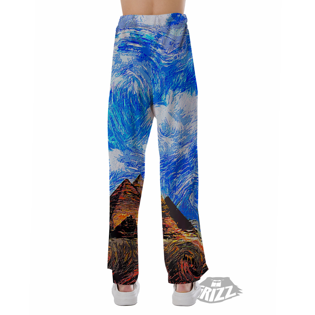 Starring Night Pyramids Print Pajama Pants-grizzshop
