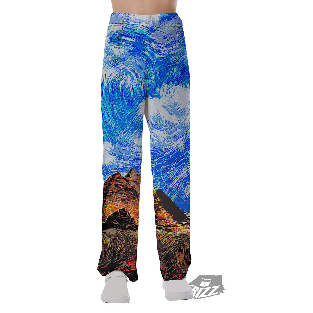 Starring Night Pyramids Print Pajama Pants-grizzshop