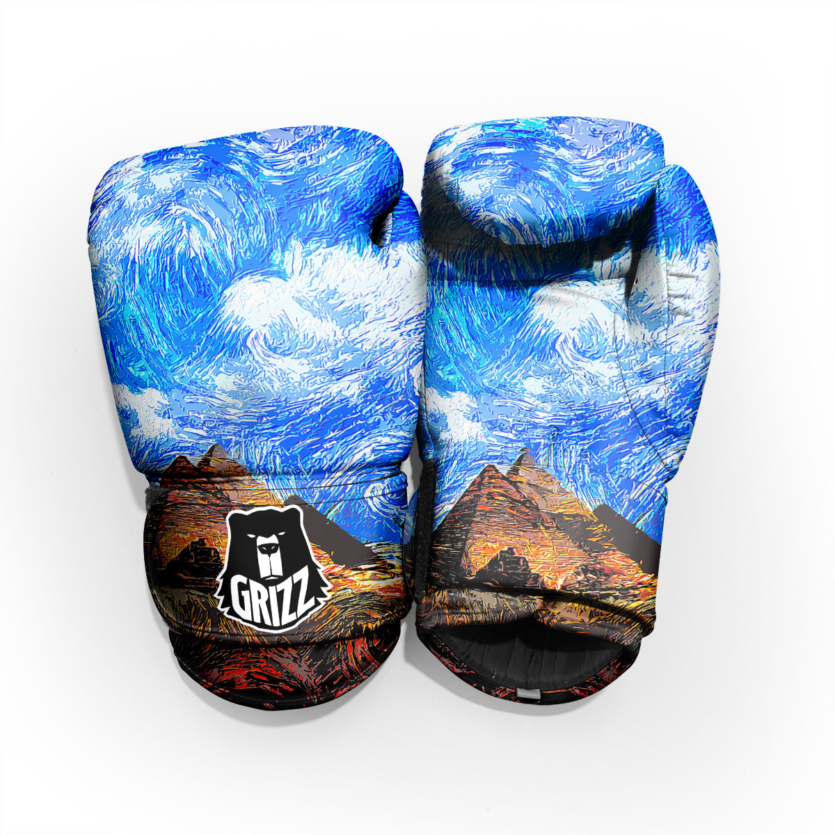 Starring Night Pyramids Print Pro Boxing Glove