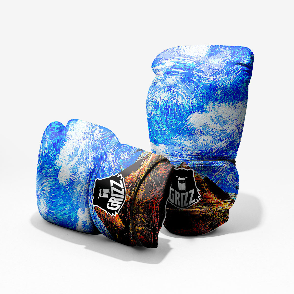 Starring Night Pyramids Print Pro Boxing Glove