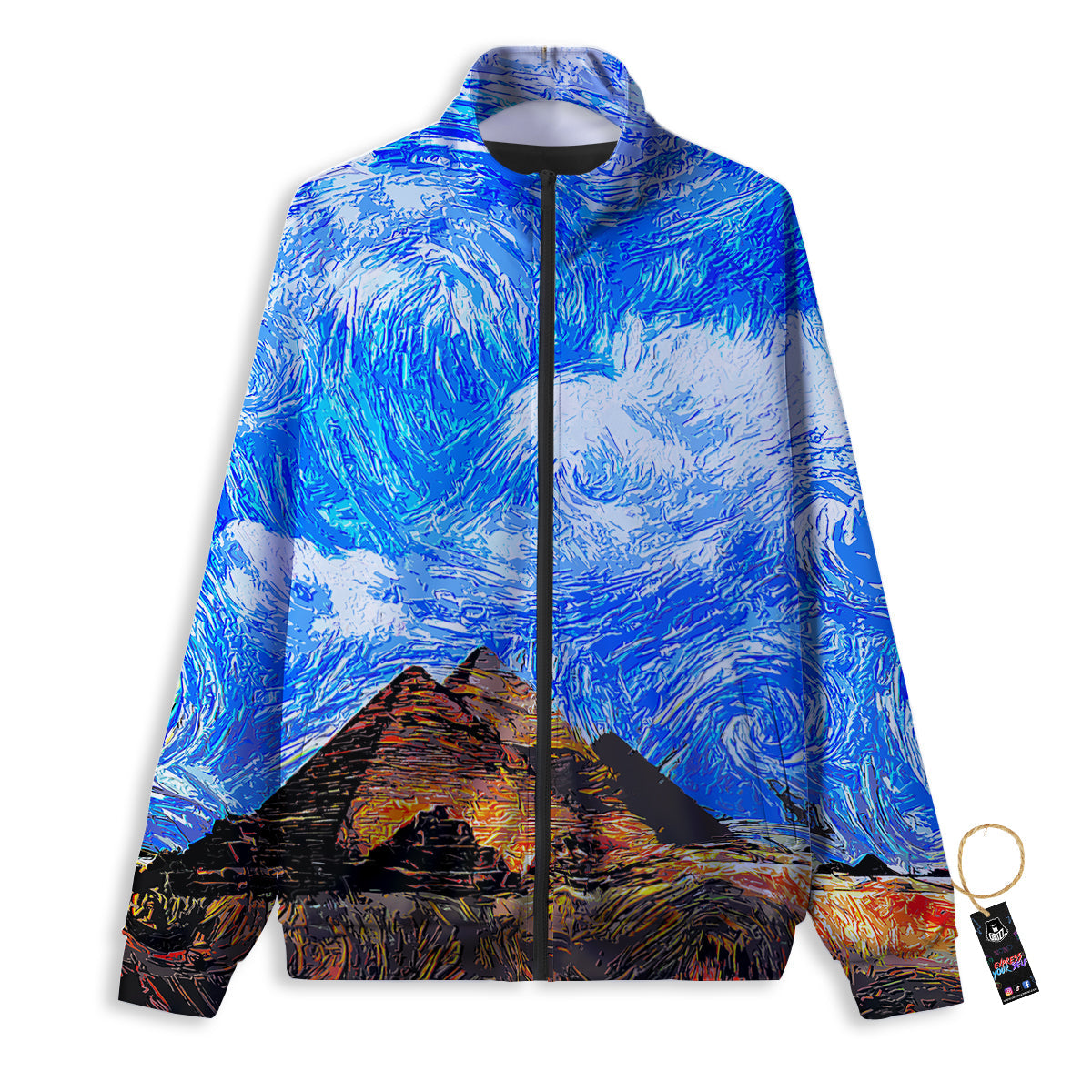 Starring Night Pyramids Print Track Jacket-grizzshop