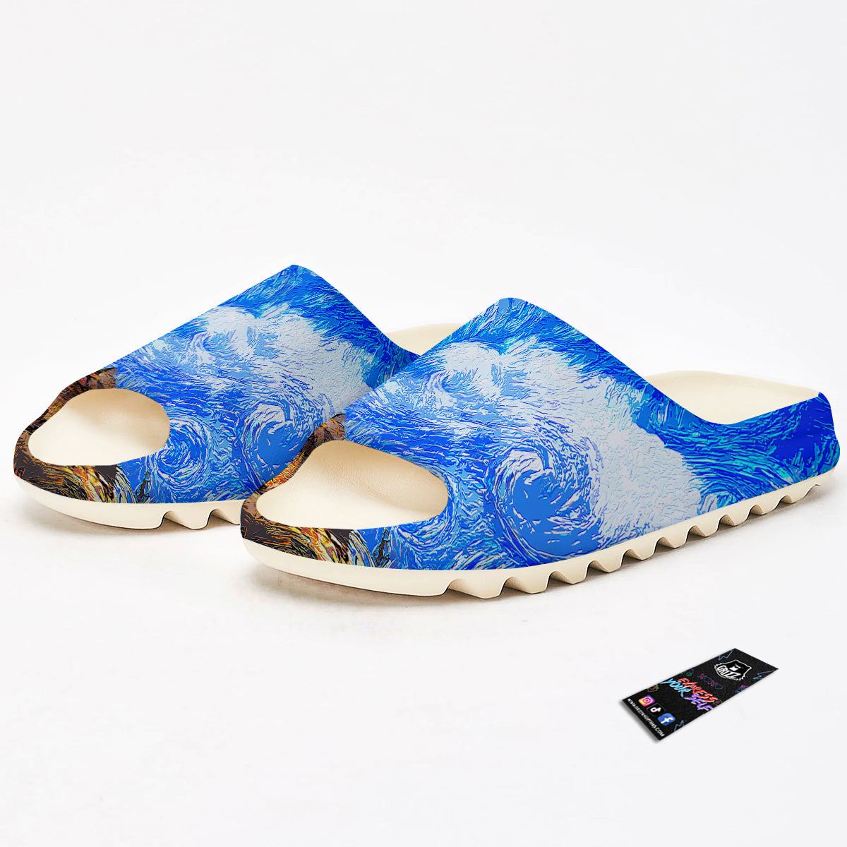 Starring Night Pyramids Print Sandals-grizzshop