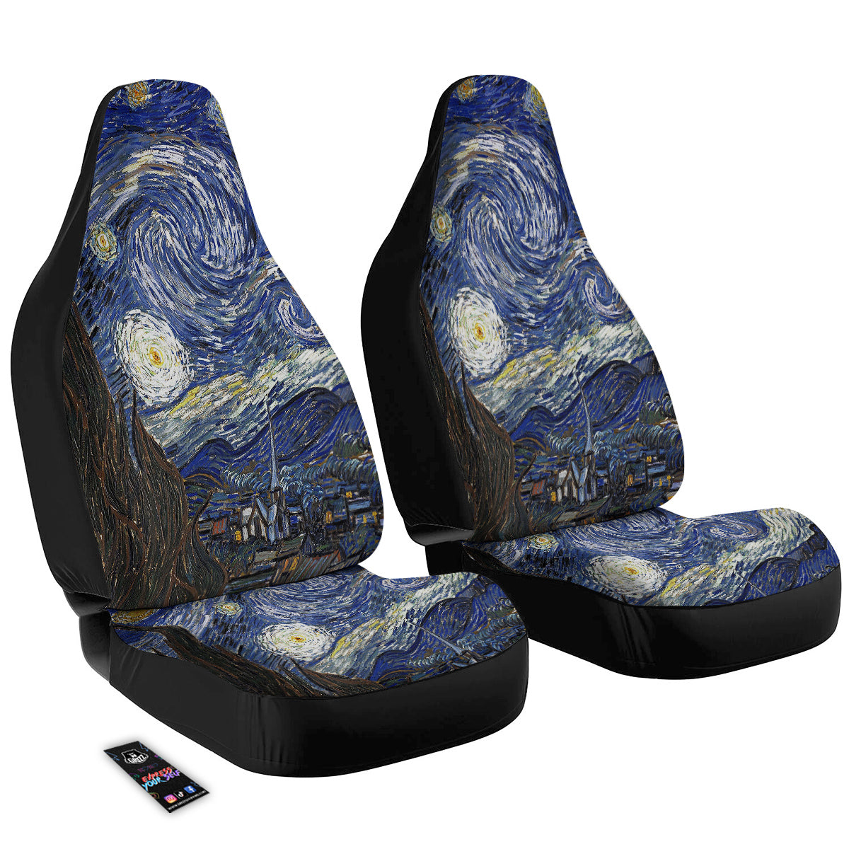 Starry Night Print Car Seat Covers-grizzshop