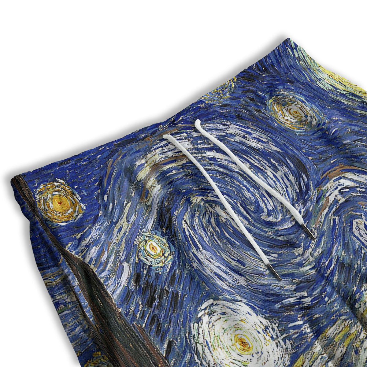 Starry Night Print Men's Athletic Shorts