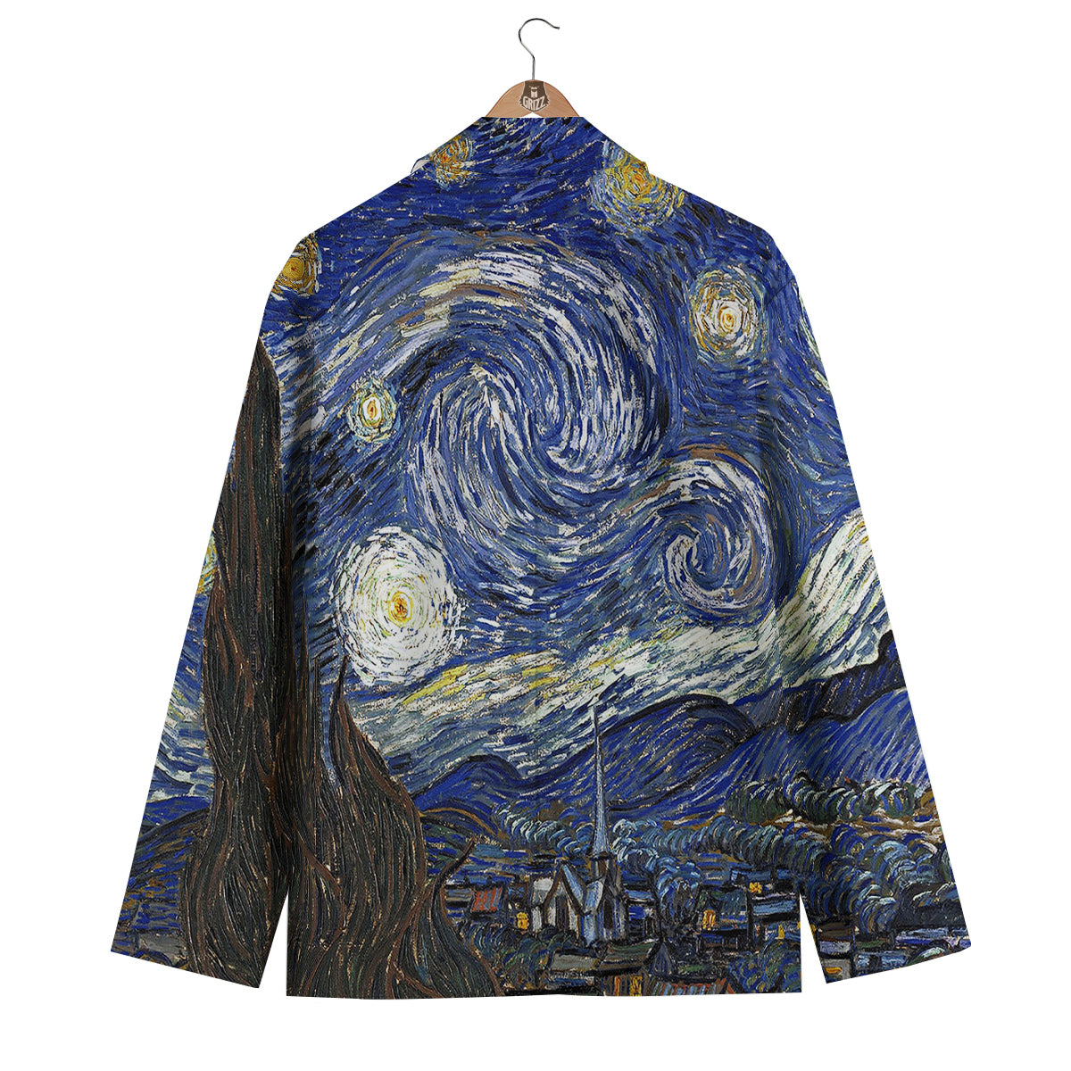 Starry Night Print Men's Blazer-grizzshop