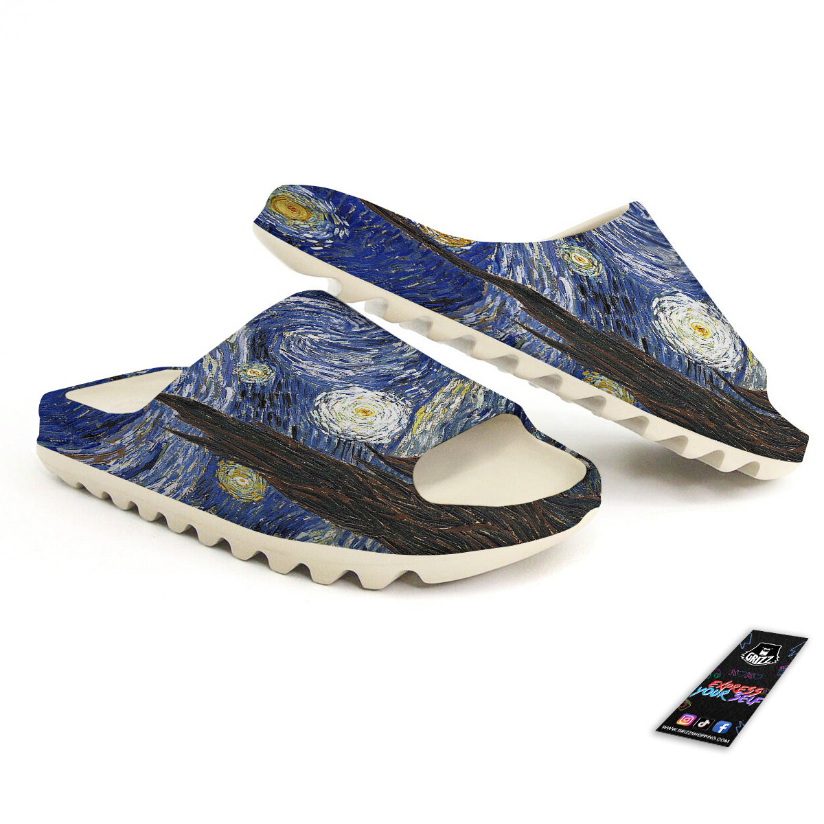 Starry Night Print Sandals-grizzshop