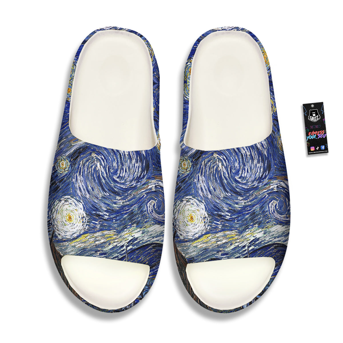 Starry Night Print Sandals-grizzshop