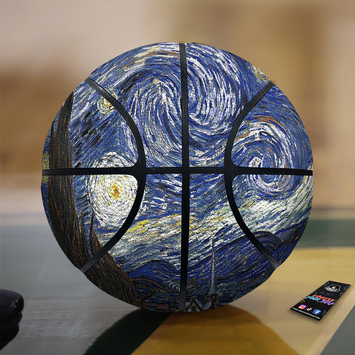 Starry Night Print Basketball