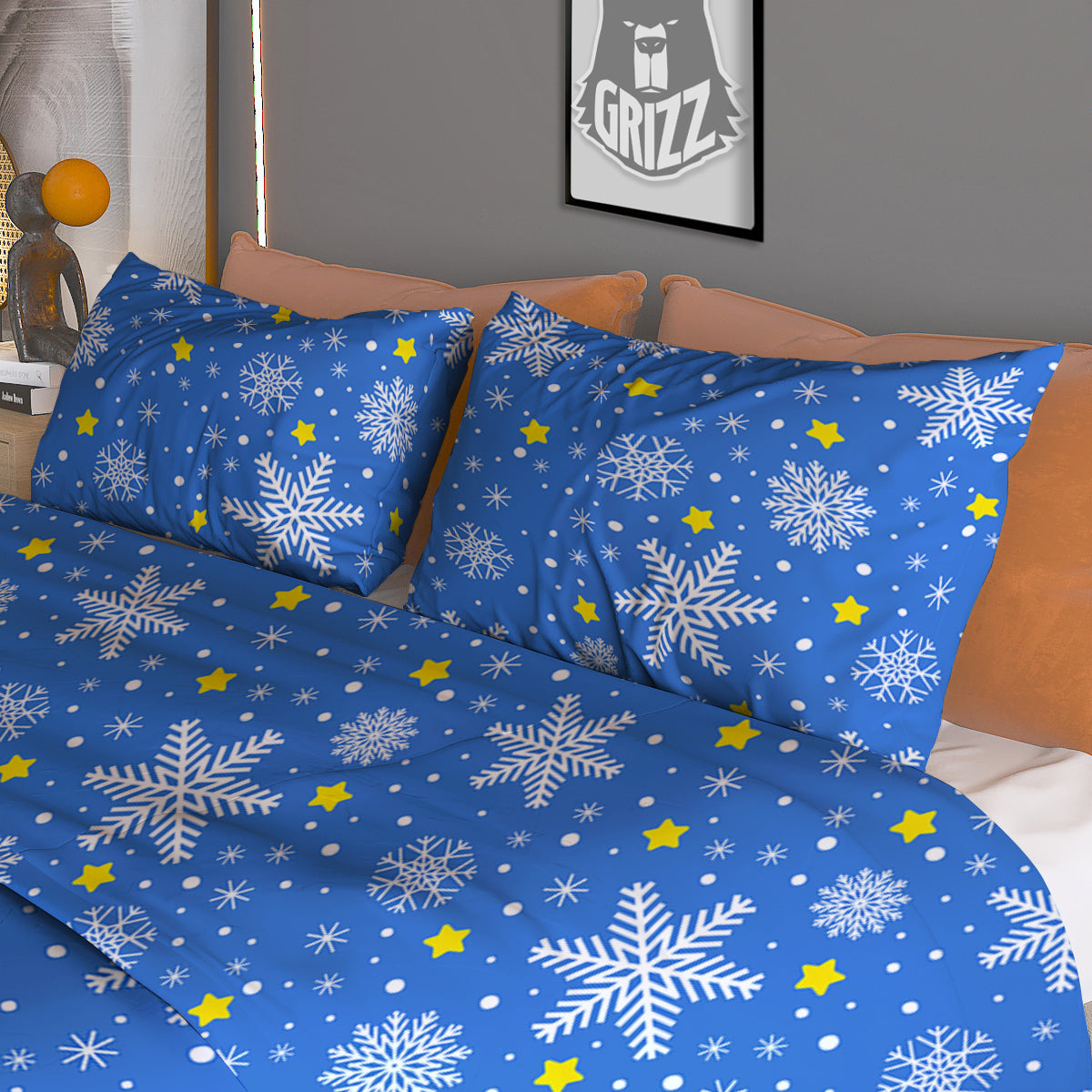 Skull Tropical Gold Print Pattern Duvet Cover Bedding Set