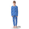 Stars And Christmas Snowflakes Print Kid's Pajamas-grizzshop