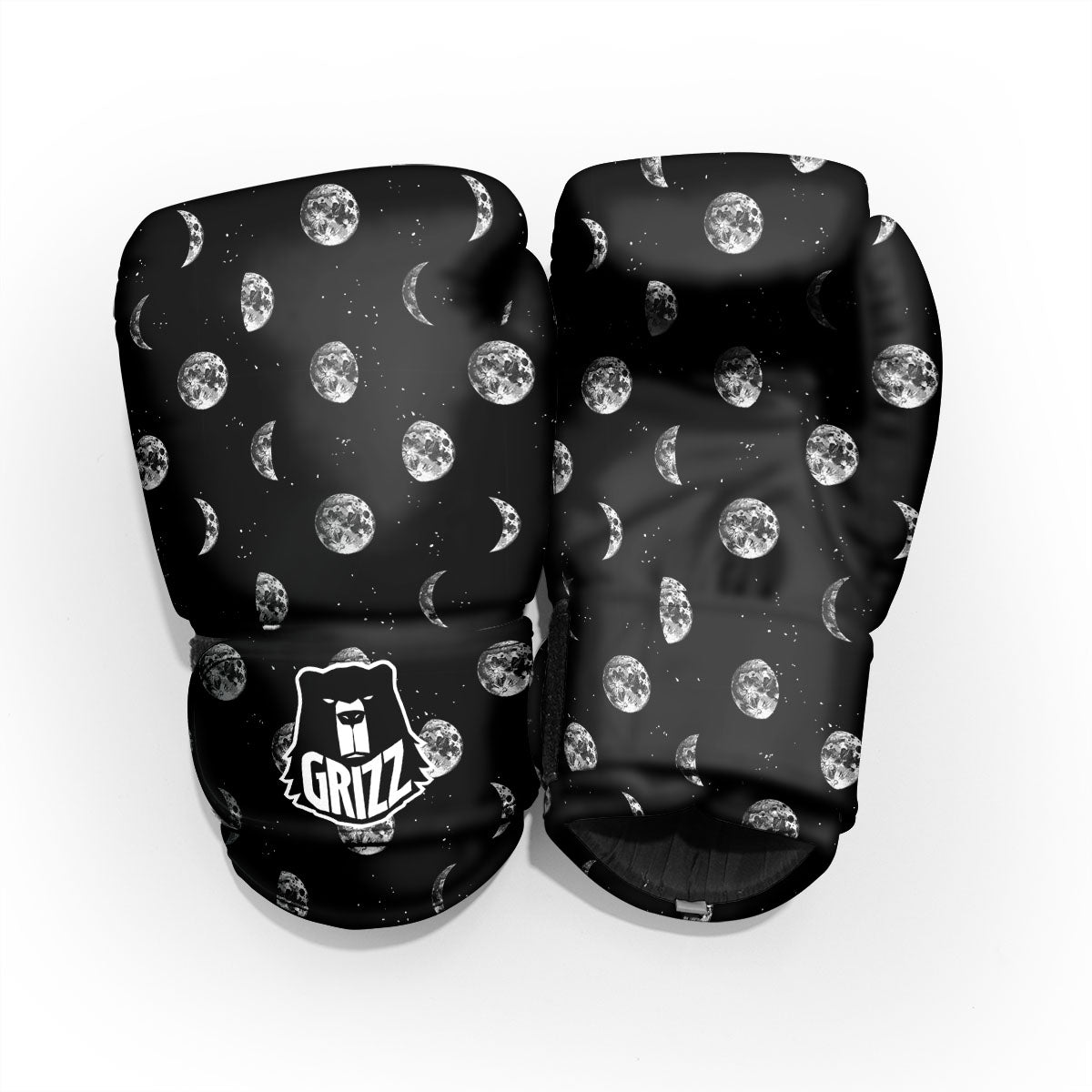 Stars And Moon Phase Print Pattern Pro Boxing Glove