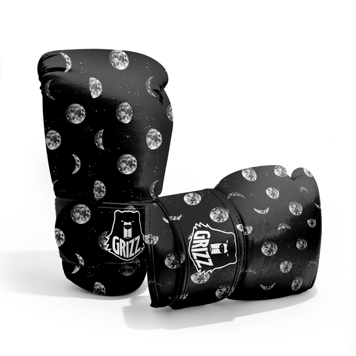 Stars And Moon Phase Print Pattern Pro Boxing Glove