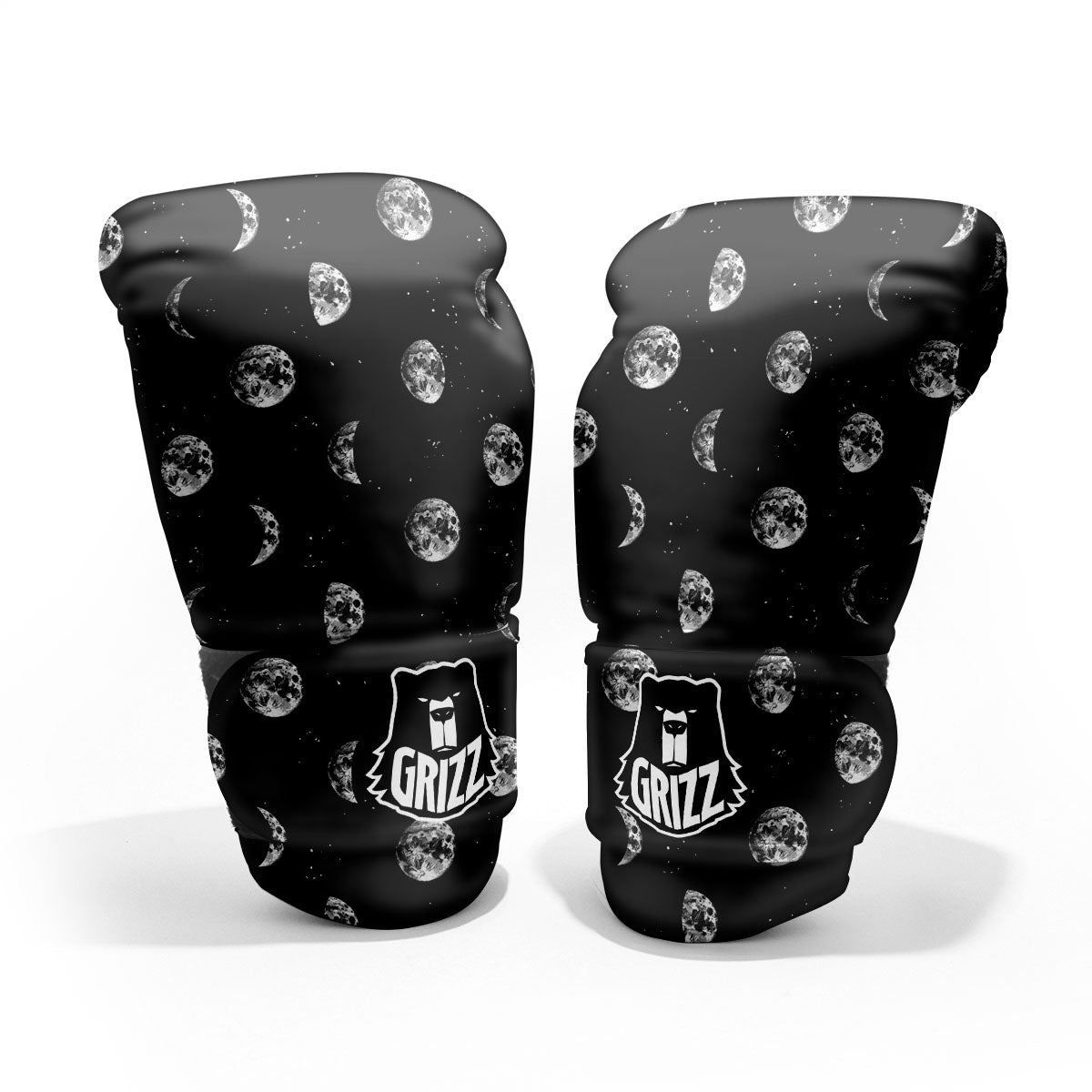 Stars And Moon Phase Print Pattern Pro Boxing Glove