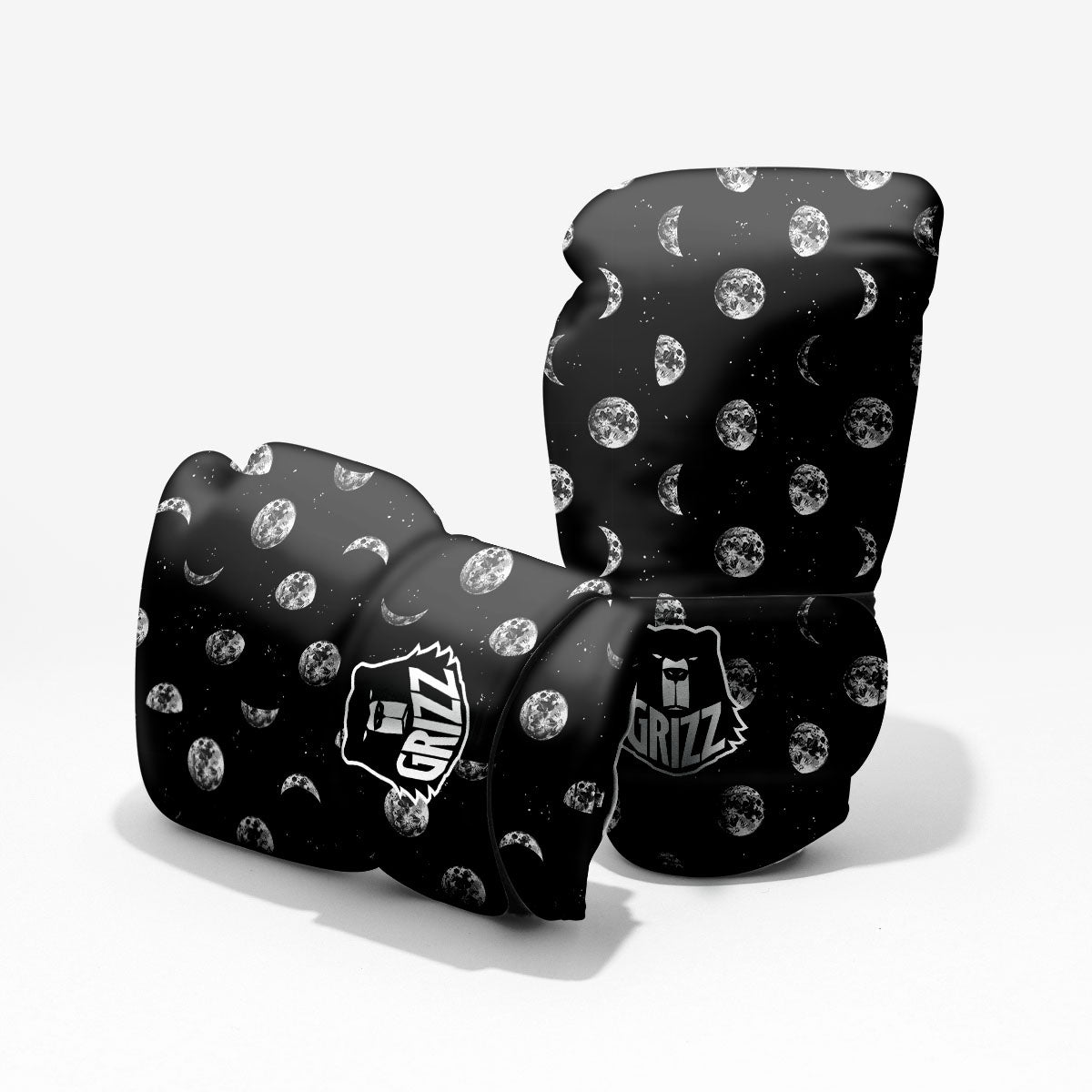Stars And Moon Phase Print Pattern Pro Boxing Glove