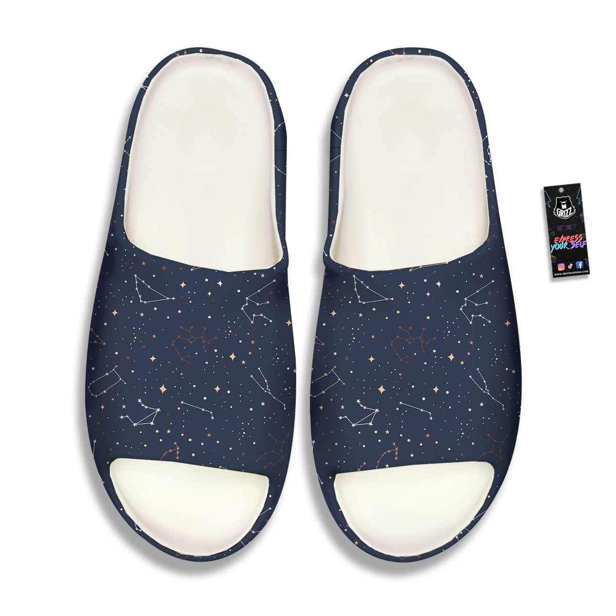Stars Constellation Print Pattern Sandals-grizzshop