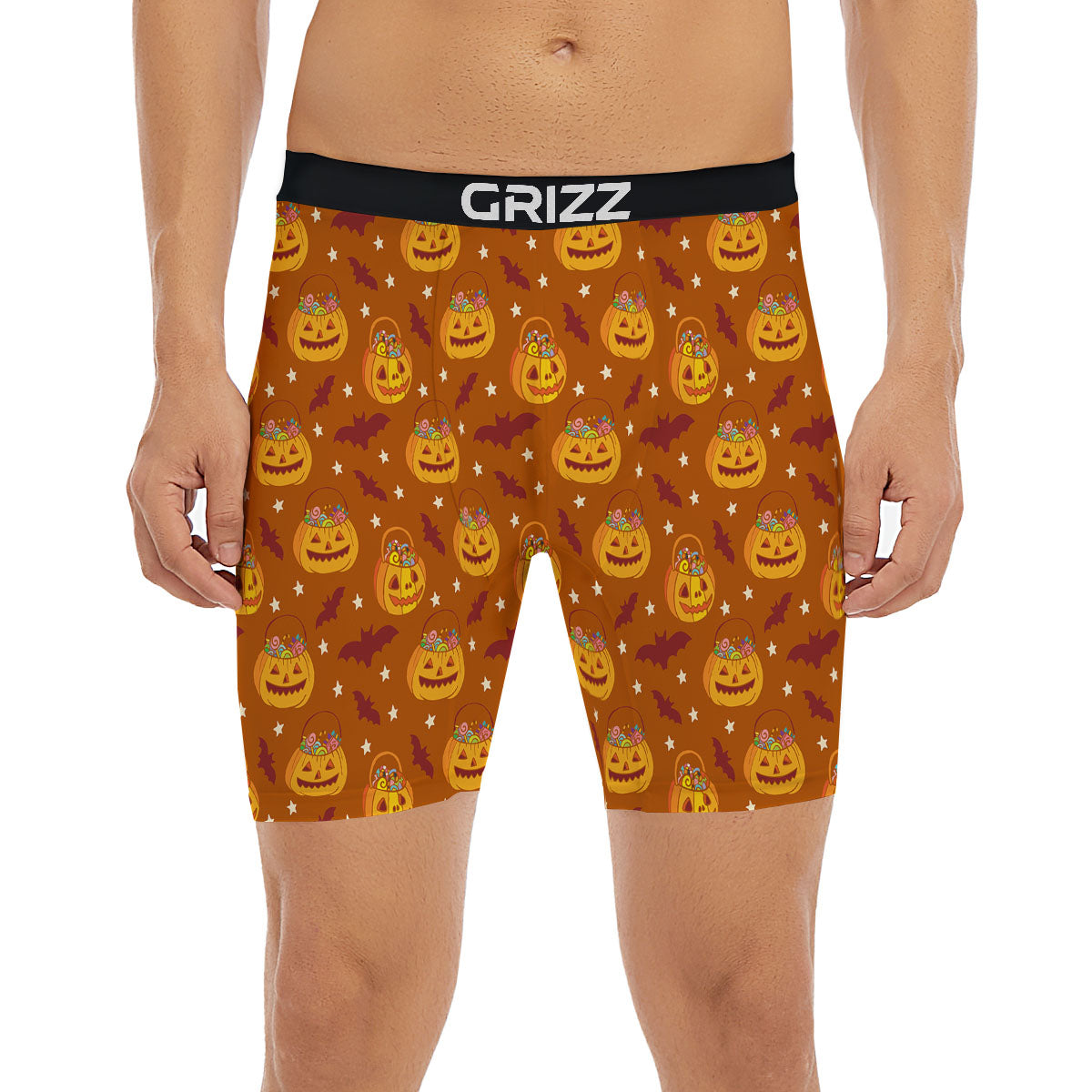 Stars Halloween Print Pattern Boxer Briefs-grizzshop