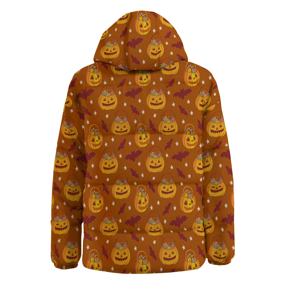 Stars Halloween Print Pattern Down Jacket-grizzshop