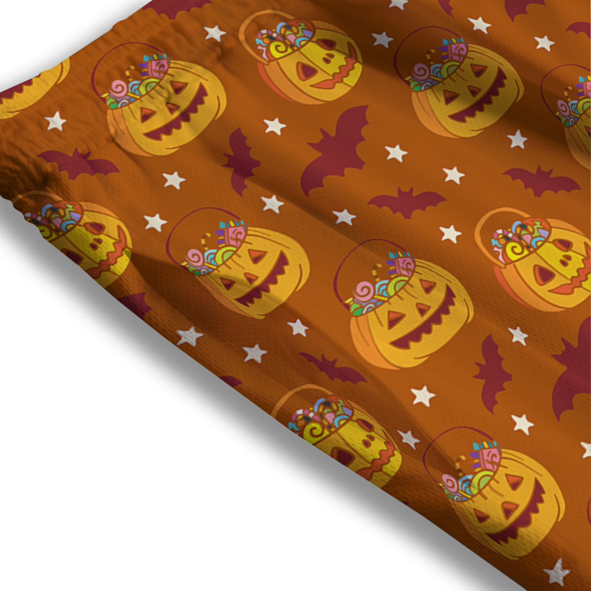 Stars Halloween Print Pattern Mesh Shorts