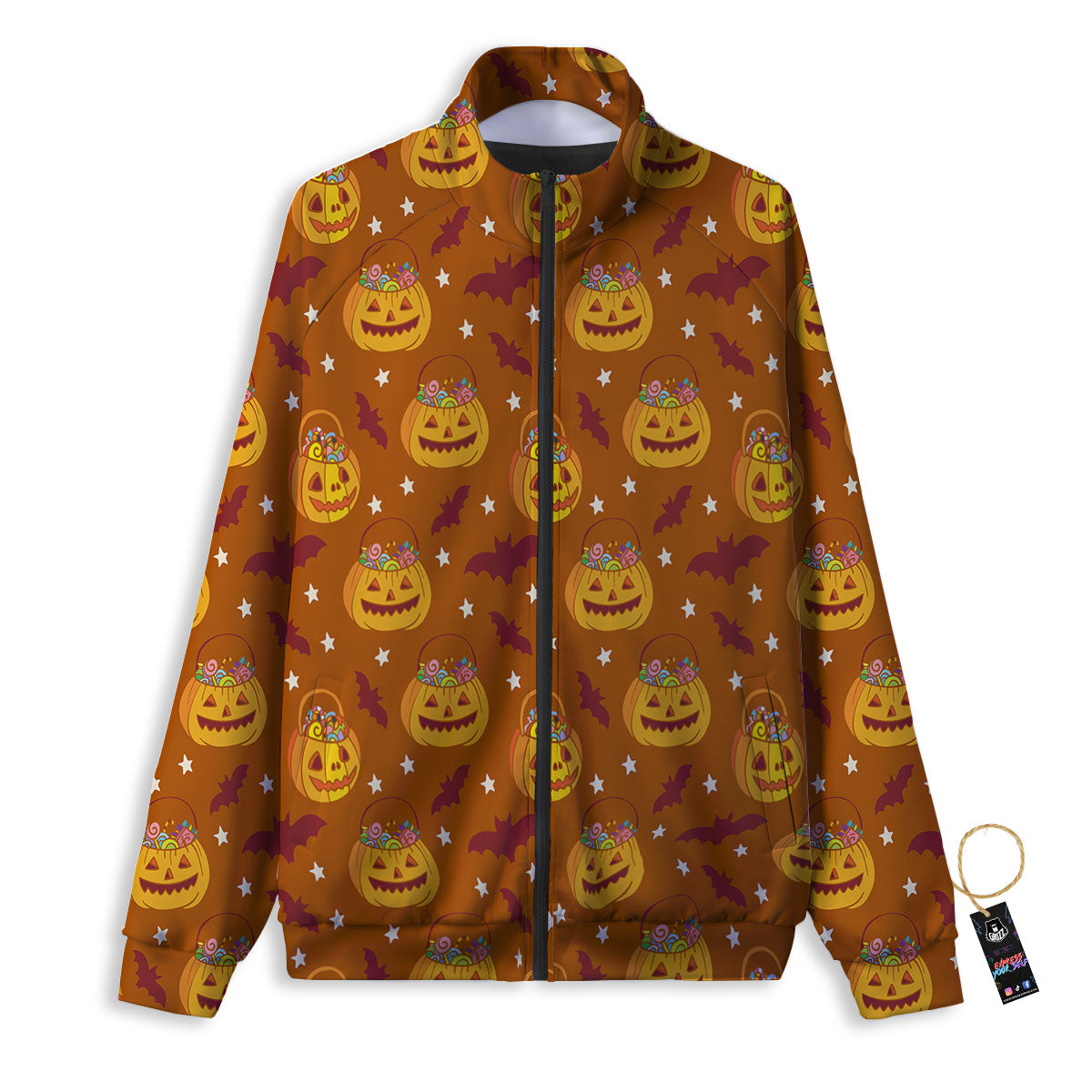 Stars Halloween Print Pattern Track Jacket-grizzshop
