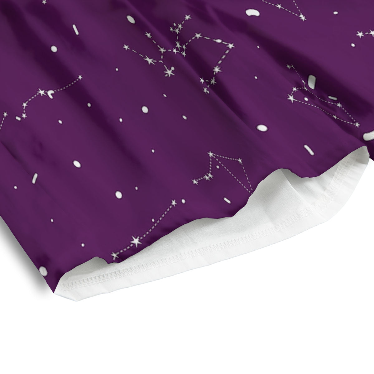 Stars Purple Zodiac Print Pattern Men's Athletic Shorts