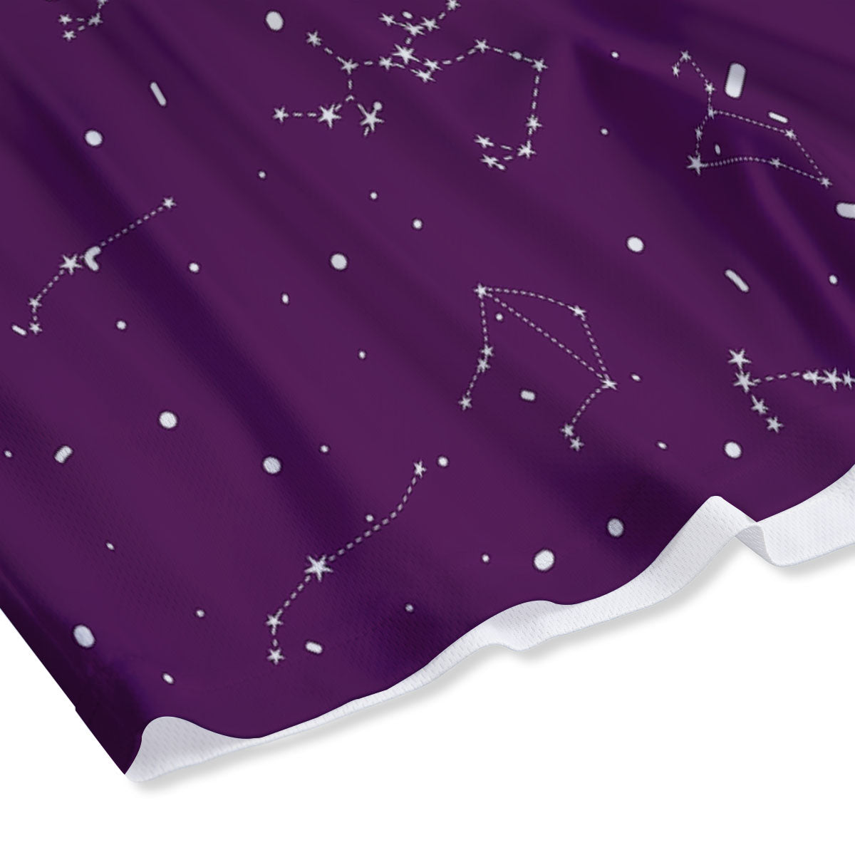 Stars Purple Zodiac Print Pattern Mesh Shorts