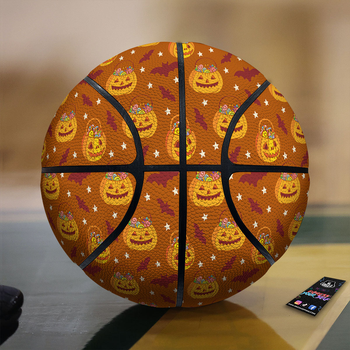 Stars Halloween Print Pattern Basketball