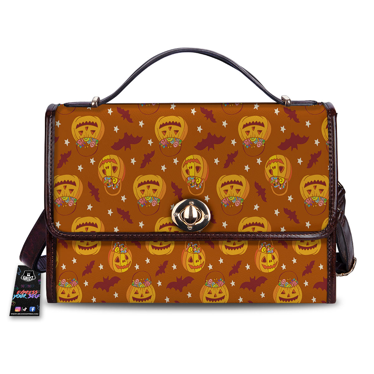 Stars Halloween Print Pattern Women's Satchel Bag