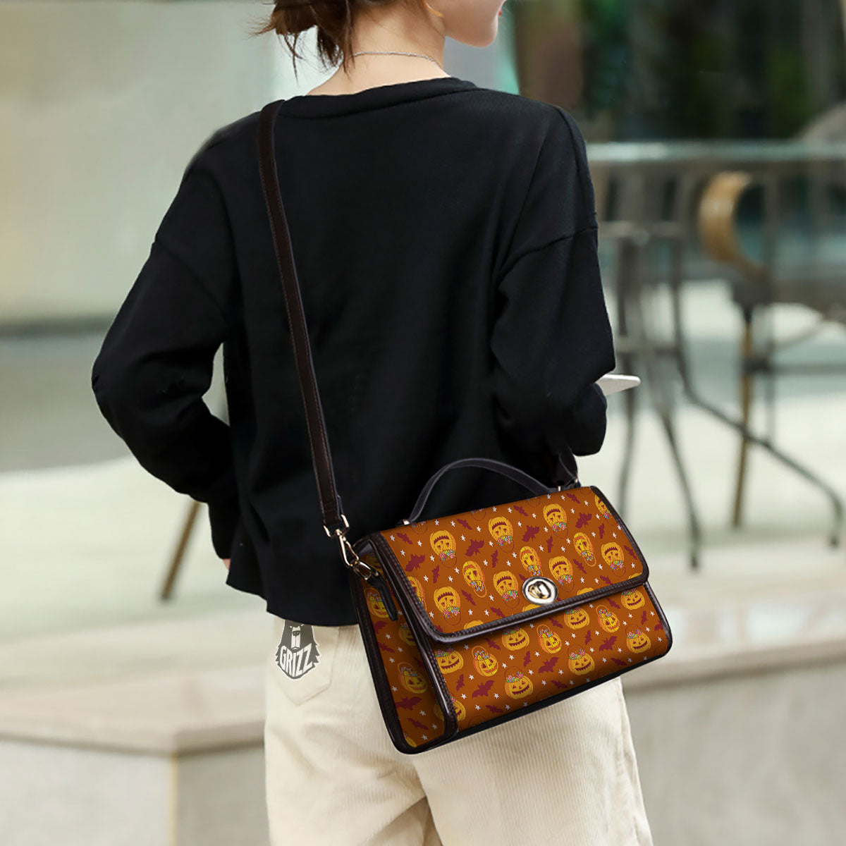 Stars Halloween Print Pattern Women's Satchel Bag