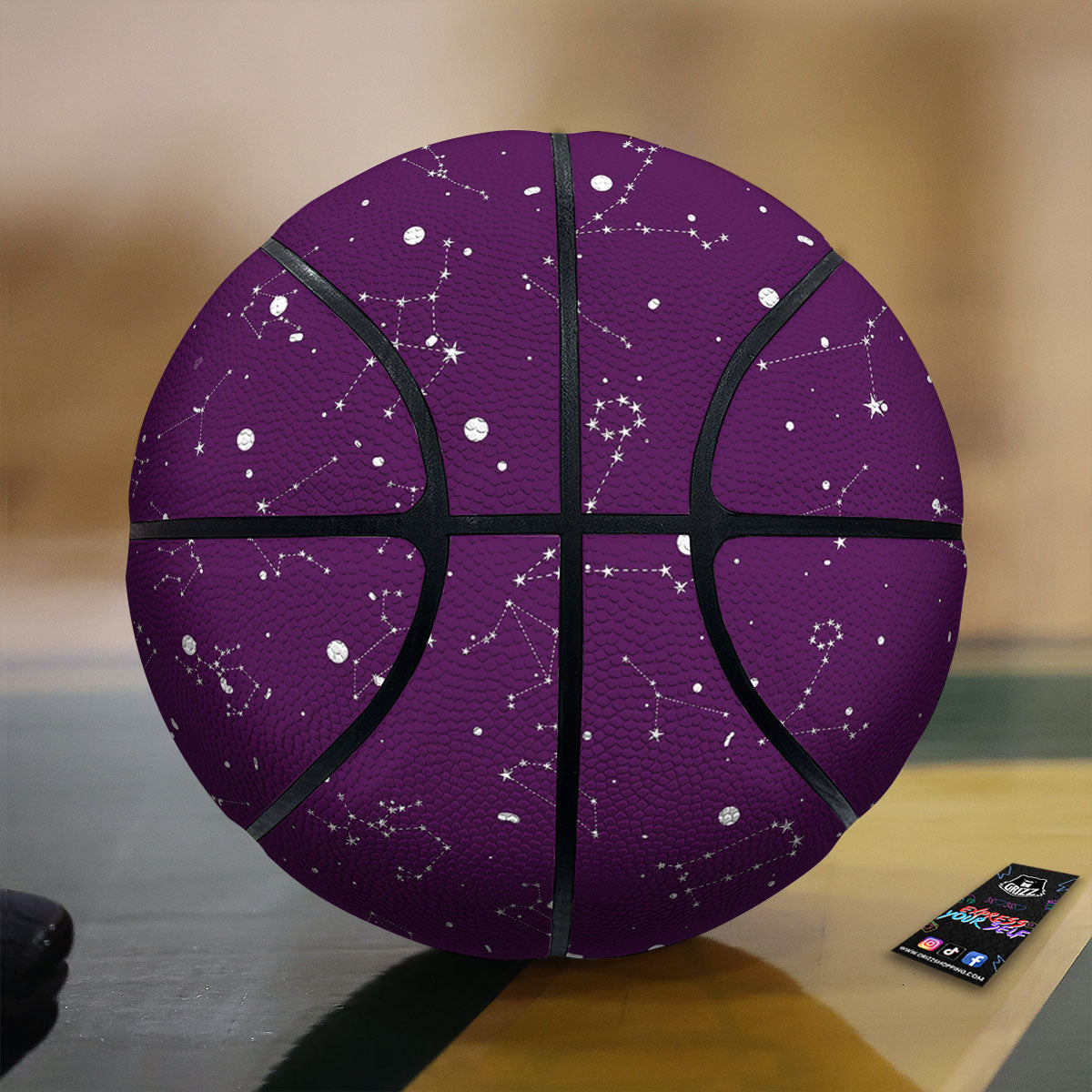 Sunflower Teal Watercolor Print Pattern Basketball