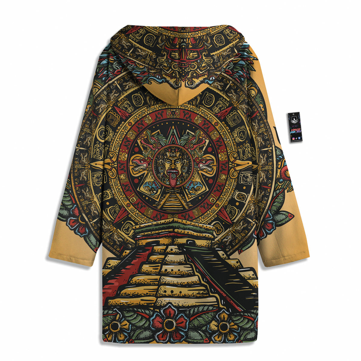 Statue Ancient Mayan Print Men's Windbreaker Jacket-grizzshop