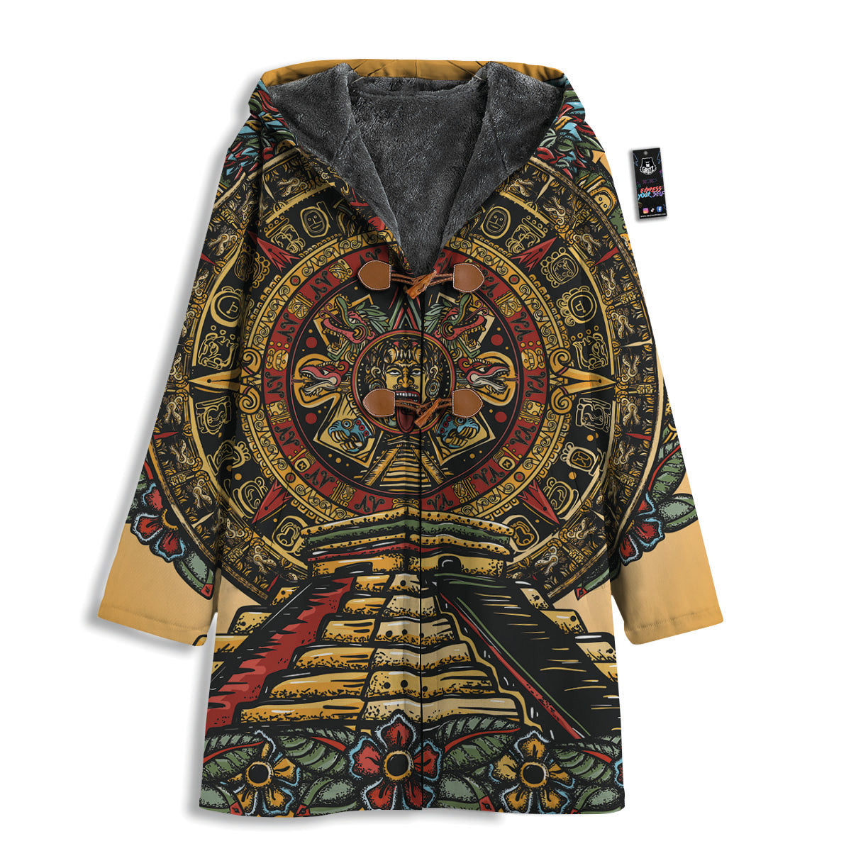 Statue Ancient Mayan Print Men's Windbreaker Jacket-grizzshop