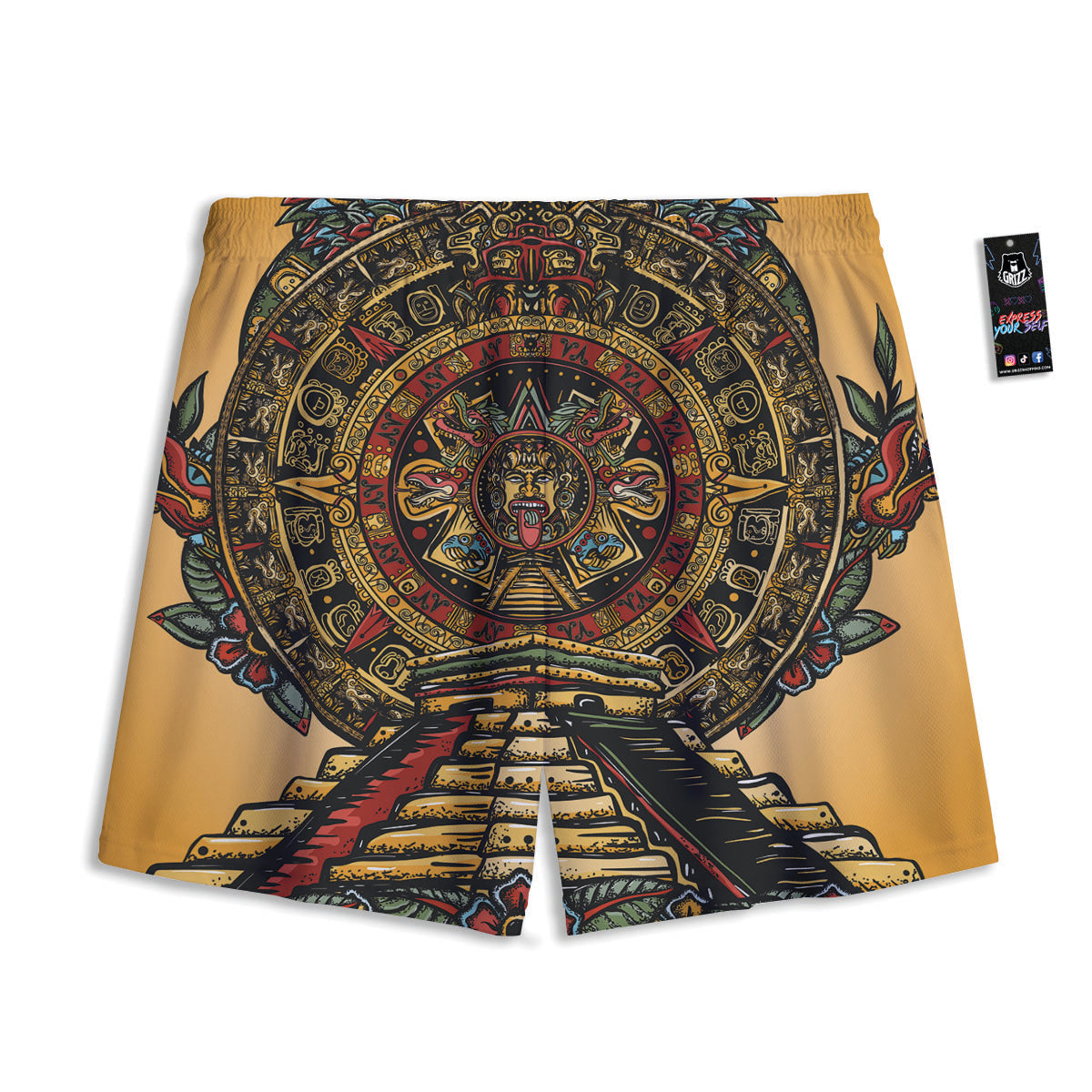 Softball Fireball Print Mesh Shorts