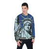 Statue Of Liberty American Print Baseball Jacket-grizzshop